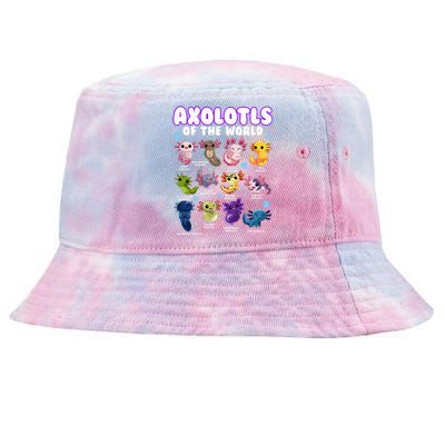 Axolotl Cute Axolotls Animals Of The World Herpetology Tie-Dyed Bucket Hat