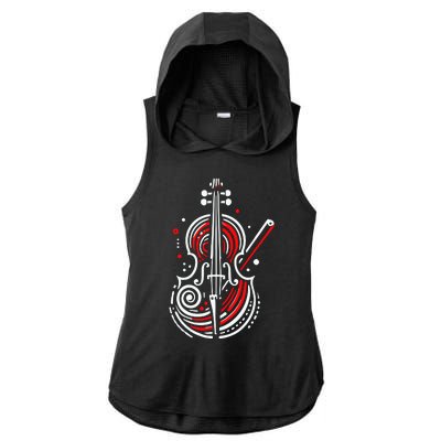 Artistic Cello Ladies PosiCharge Tri-Blend Wicking Draft Hoodie Tank