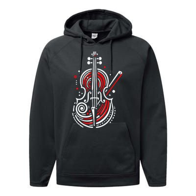 Artistic Cello Performance Fleece Hoodie