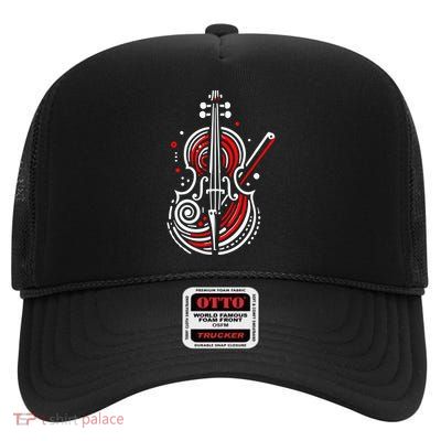 Artistic Cello High Crown Mesh Back Trucker Hat