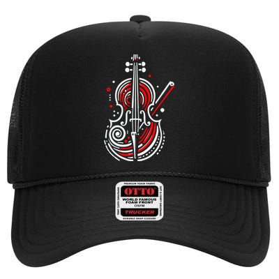 Artistic Cello High Crown Mesh Back Trucker Hat