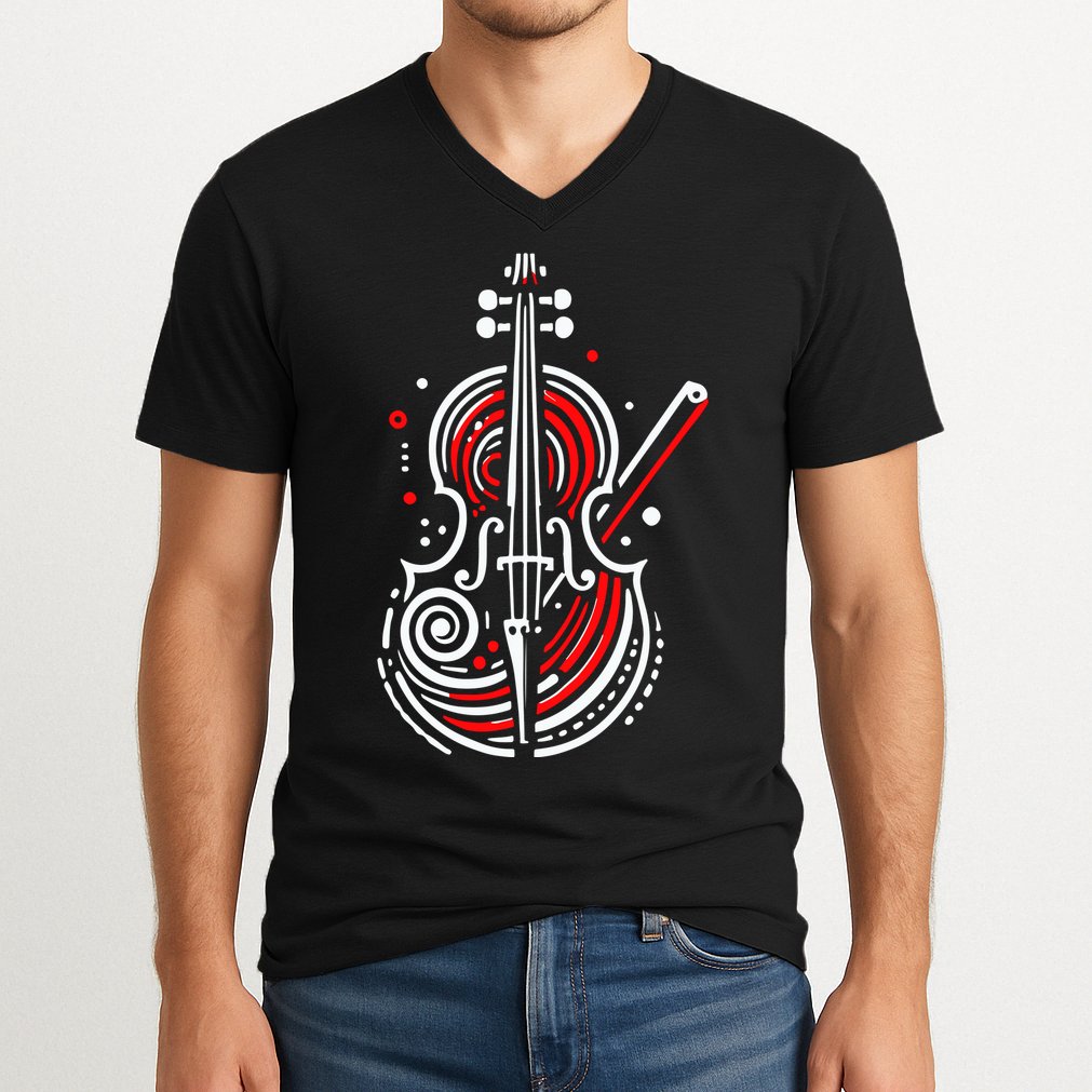 Artistic Cello V-Neck T-Shirt