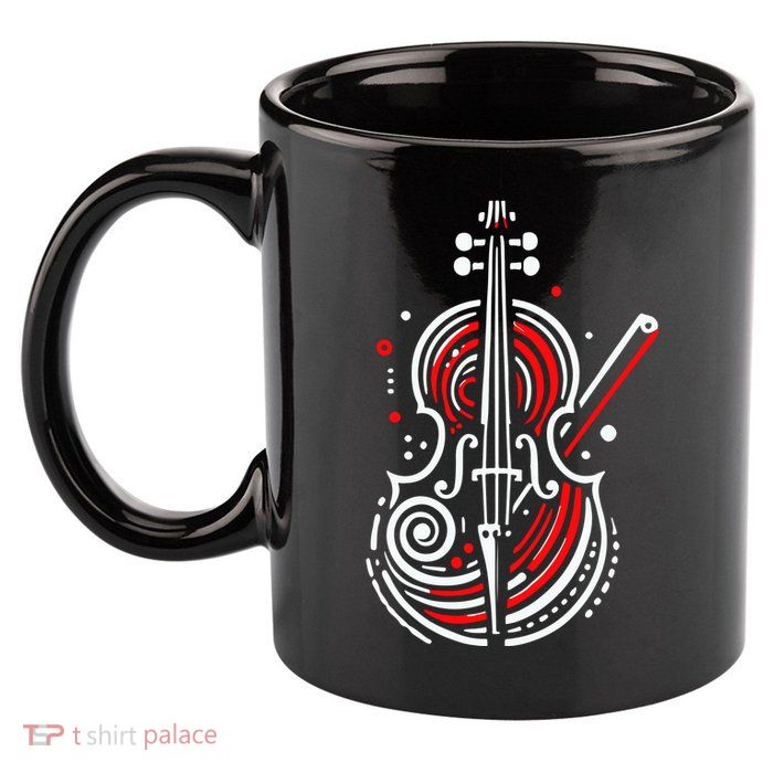 Artistic Cello 11oz C Handle Ceramic Mug