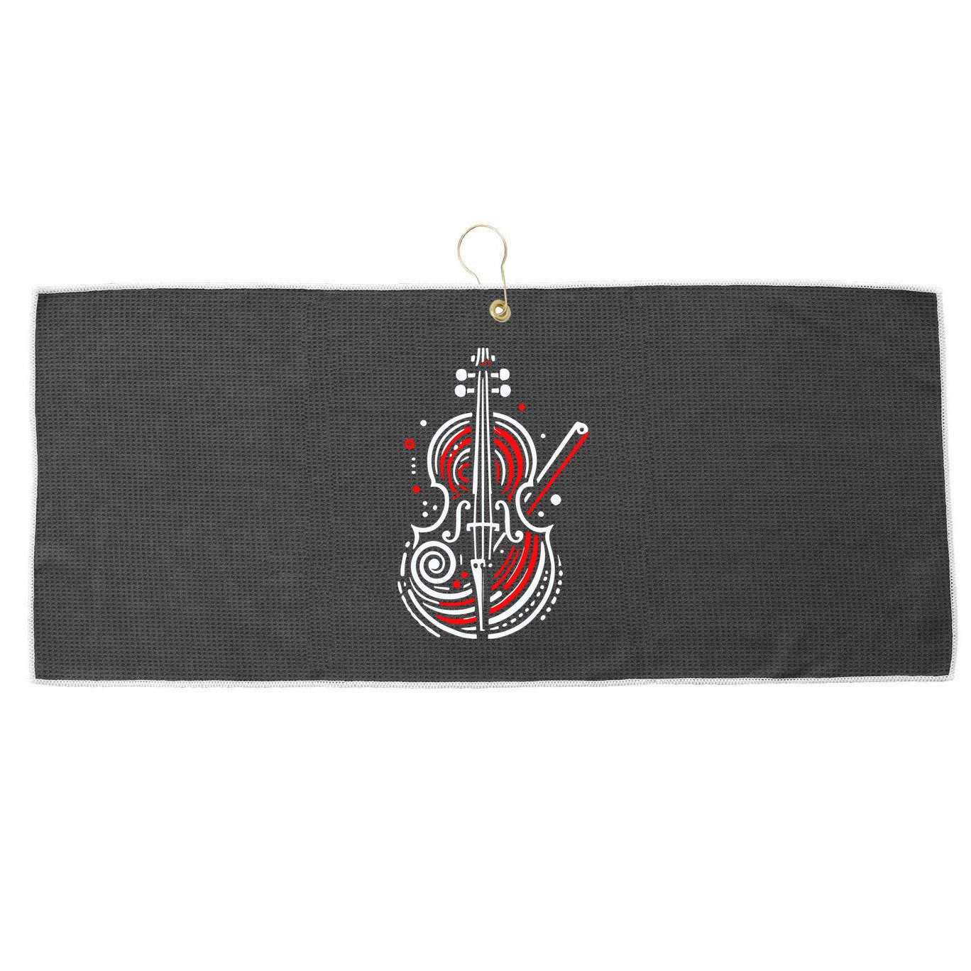 Artistic Cello Large Microfiber Waffle Golf Towel