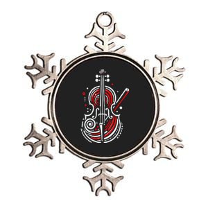 Artistic Cello Metallic Star Ornament