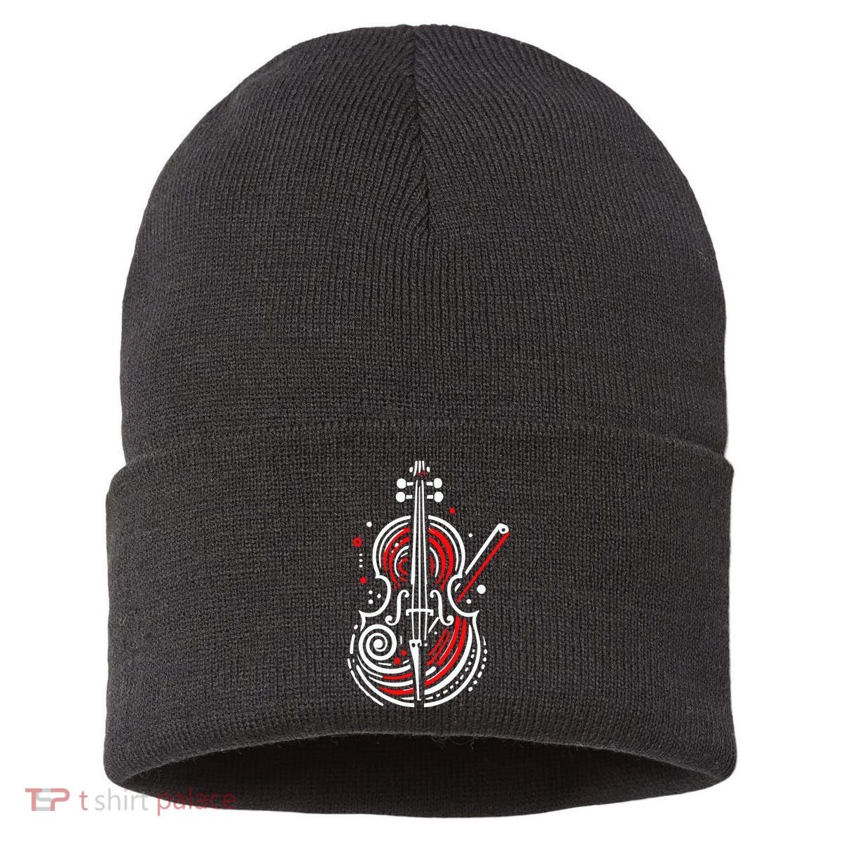 Artistic Cello Sustainable Knit Beanie