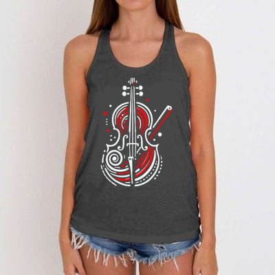 Artistic Cello Women's Knotted Racerback Tank