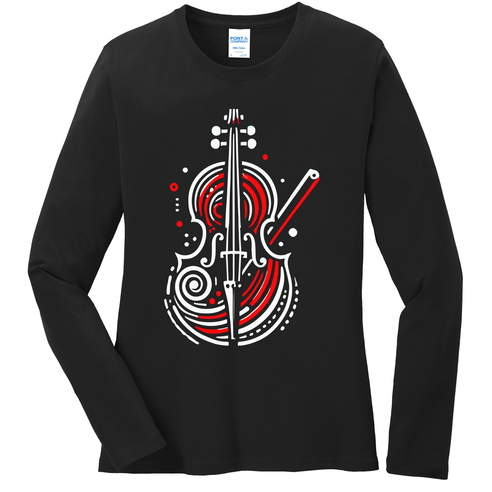 Artistic Cello Ladies Long Sleeve Shirt
