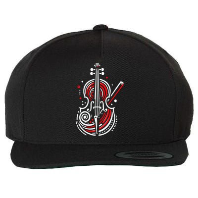 Artistic Cello Wool Snapback Cap