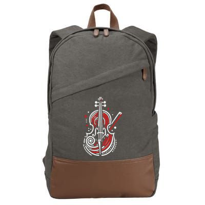 Artistic Cello Cotton Canvas Backpack