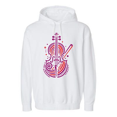 Artistic Cello Garment-Dyed Fleece Hoodie