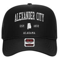 Alexander City Al Vintage Athletic Sports Js01 High Crown Mesh Back Trucker Hat