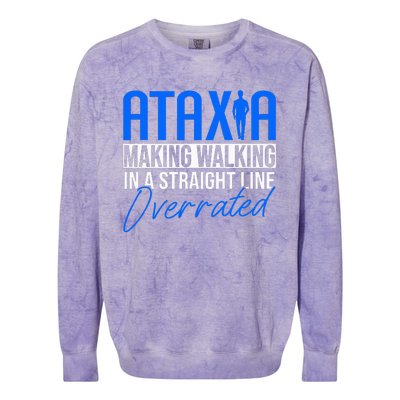 Ataxia Cerebellar Ataxia Colorblast Crewneck Sweatshirt