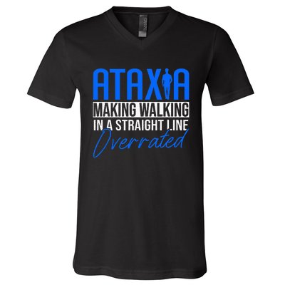 Ataxia Cerebellar Ataxia V-Neck T-Shirt