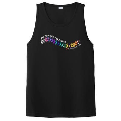 All Cancers Awareness All Cancer Matters Cancer Ribbons Gift PosiCharge Competitor Tank