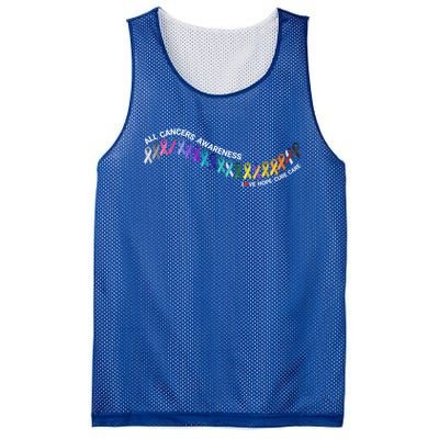 All Cancers Awareness All Cancer Matters Cancer Ribbons Gift Mesh Reversible Basketball Jersey Tank