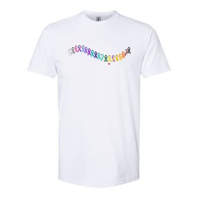 All Cancers Awareness All Cancer Matters Cancer Ribbons Gift Softstyle CVC T-Shirt