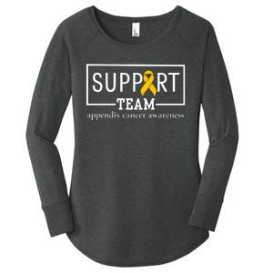 Appendix Cancer Awareness Support Team Women's Perfect Tri Tunic Long Sleeve Shirt