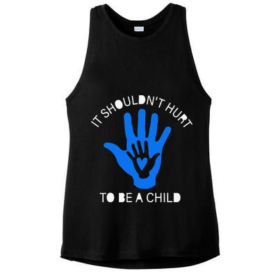 April Child Abuse Prevention Month Stand Up For Children Ladies PosiCharge Tri-Blend Wicking Tank
