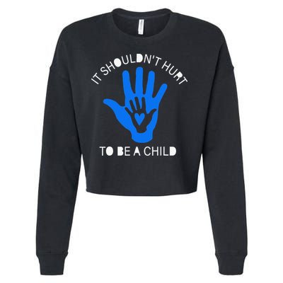 April Child Abuse Prevention Month Stand Up For Children Cropped Pullover Crew