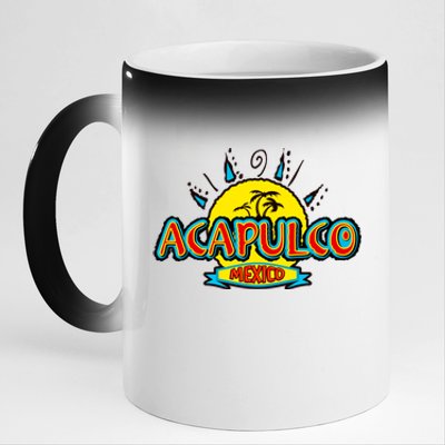 Acapulco 11oz Black Color Changing Mug