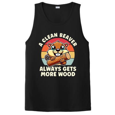 A Clean Beaver Always Gets More Wood Adult Humor PosiCharge Competitor Tank