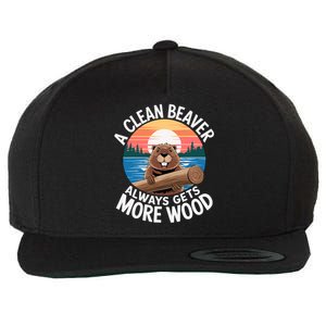 A Clean Beaver Always Gets More Wood Wool Snapback Cap