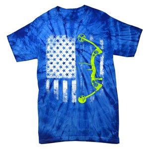 Archery Compound Bow Usa Flag Gift Tie-Dye T-Shirt