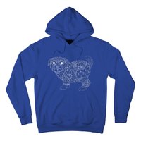 Adult Coloring Book Style Pug S Coloring Funny Gift Hoodie