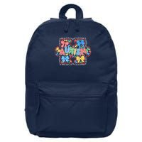 Autism Coquette Bow Puzzle Autism Awareness Proud Autism Mom 16 in Basic Backpack