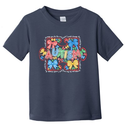 Autism Coquette Bow Puzzle Autism Awareness Proud Autism Mom Toddler T-Shirt