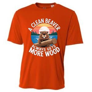 A Clean Beaver Always Gets More Wood Cooling Performance Crew T-Shirt