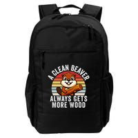 A Clean Beaver Always Gets More Wood Funny Beaver Design Backpack