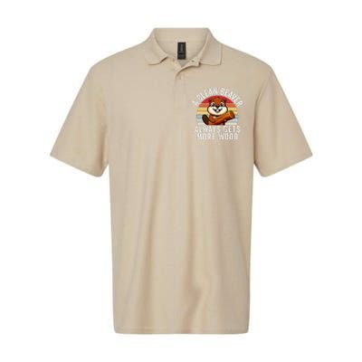 A Clean Beaver Always Gets More Wood Funny Beaver Design Softstyle Adult Sport Polo