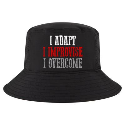Awesome Confident Bold I Adapt I Improvise I Overcome Gift Cool Comfort Performance Bucket Hat