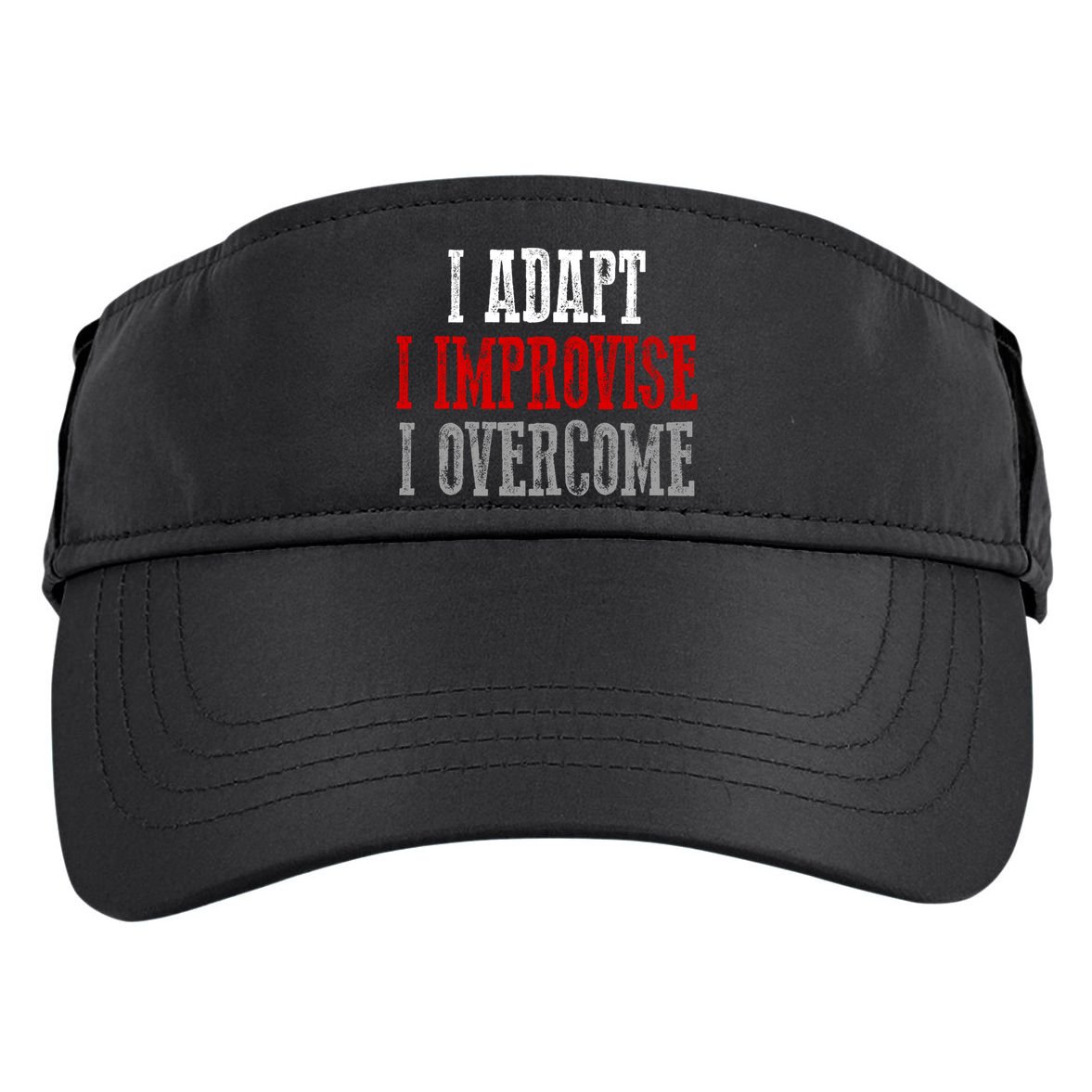 Awesome Confident Bold I Adapt I Improvise I Overcome Gift Adult Drive Performance Visor