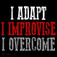 Awesome Confident Bold I Adapt I Improvise I Overcome Gift Drawstring Bag