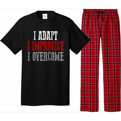 Awesome Confident Bold I Adapt I Improvise I Overcome Gift Pajama Set