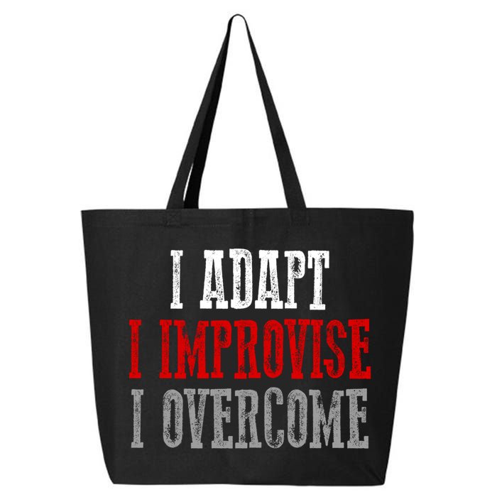 Awesome Confident Bold I Adapt I Improvise I Overcome Gift 25L Jumbo Tote
