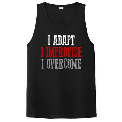 Awesome Confident Bold I Adapt I Improvise I Overcome Gift PosiCharge Competitor Tank