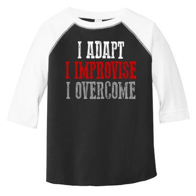 Awesome Confident Bold I Adapt I Improvise I Overcome Gift Toddler Fine Jersey T-Shirt