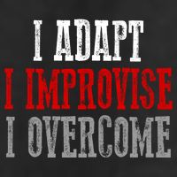 Awesome Confident Bold I Adapt I Improvise I Overcome Gift Golf Towel