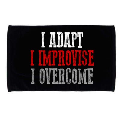 Awesome Confident Bold I Adapt I Improvise I Overcome Gift Microfiber Hand Towel