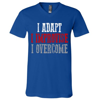 Awesome Confident Bold I Adapt I Improvise I Overcome Gift V-Neck T-Shirt