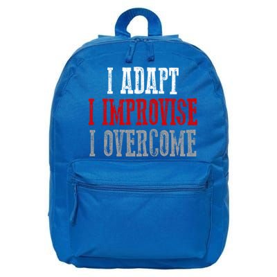 Awesome Confident Bold I Adapt I Improvise I Overcome Gift 16 in Basic Backpack