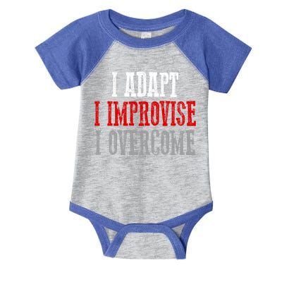 Awesome Confident Bold I Adapt I Improvise I Overcome Gift Infant Baby Jersey Bodysuit