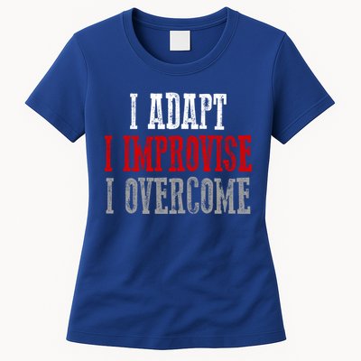 Awesome Confident Bold I Adapt I Improvise I Overcome Gift Womens T-Shirt