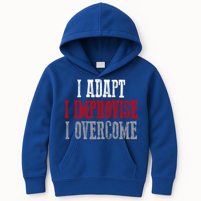 Awesome Confident Bold I Adapt I Improvise I Overcome Gift Kids Hoodie