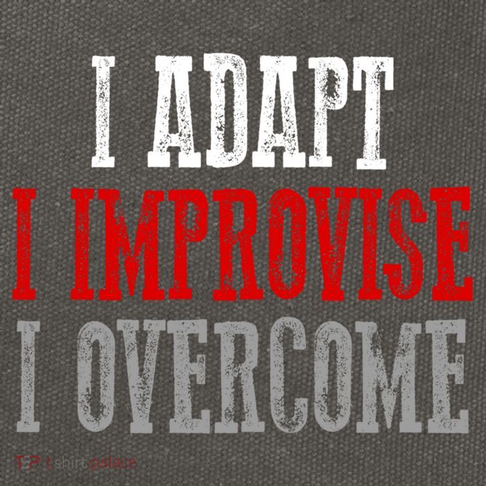 Awesome Confident Bold I Adapt I Improvise I Overcome Gift Cotton Canvas Backpack