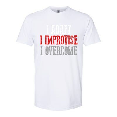 Awesome Confident Bold I Adapt I Improvise I Overcome Gift Softstyle® CVC T-Shirt